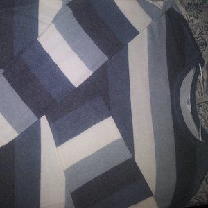 Gray & Cream Stripped Cozy Soft Sweater